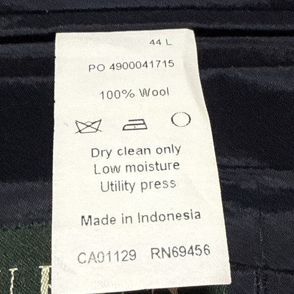 Lauren Ralph Lauren Blazer Men's 44L Navy 100% Wool Gold Buttons Single Vent - Picture 8 of 13